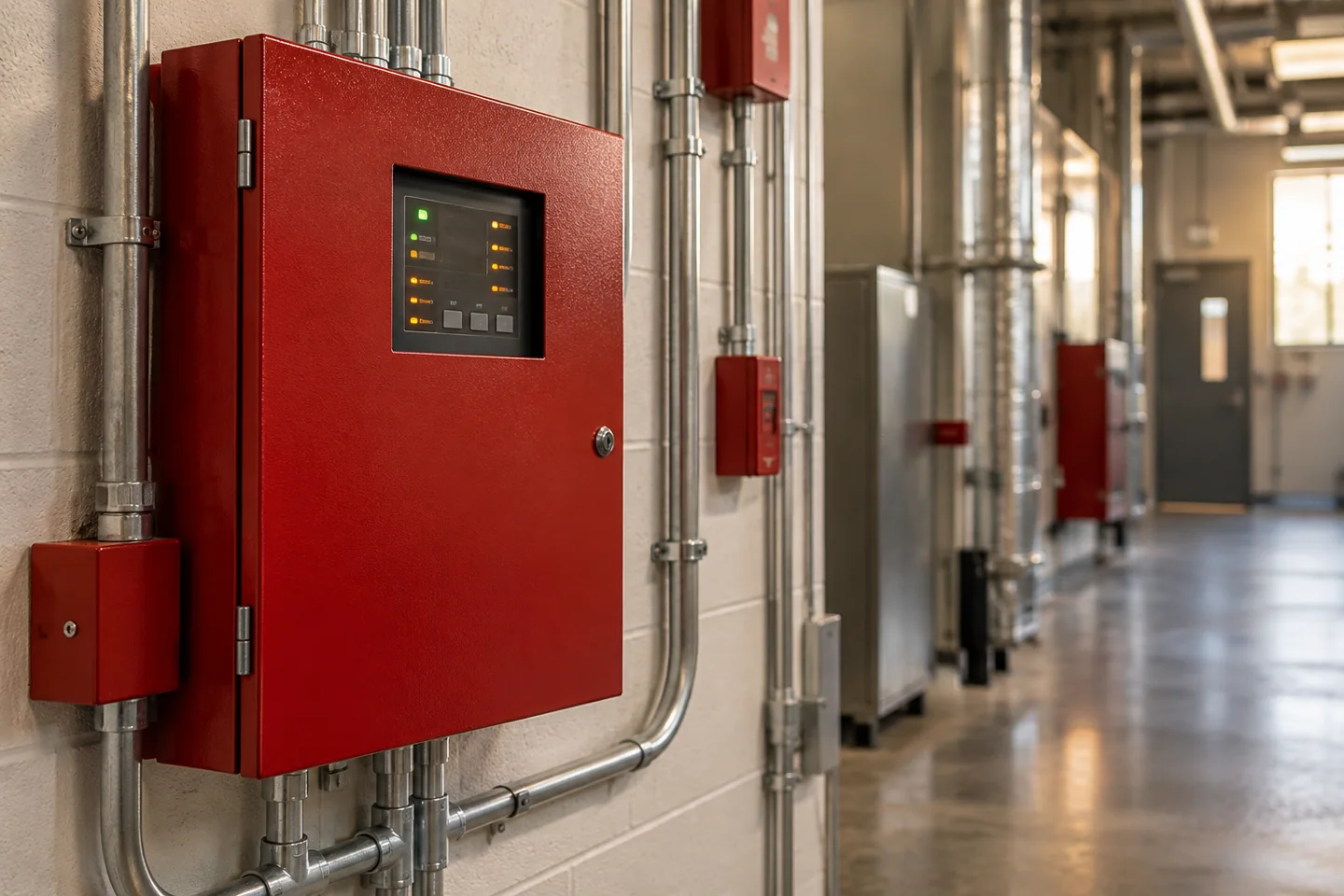 Red fire alarm control equipment