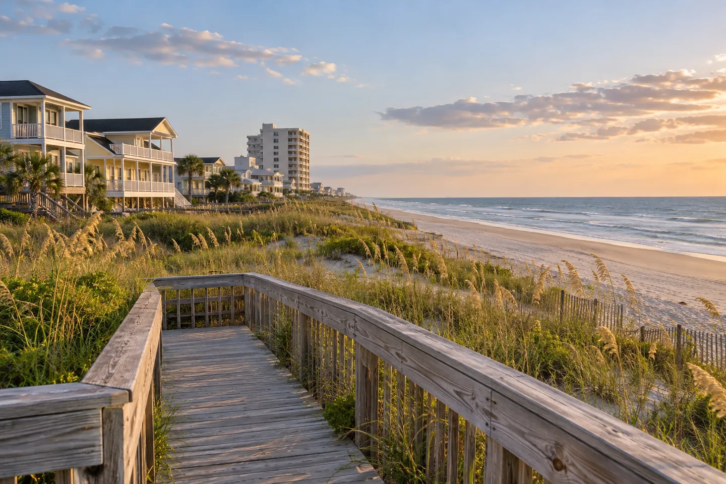 Representative North Myrtle Beach coastal neighborhood and dunes