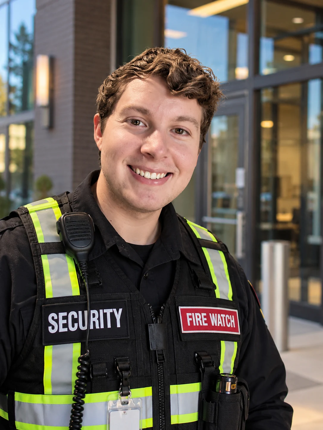 Josh Vandernoord in his fire watch uniform